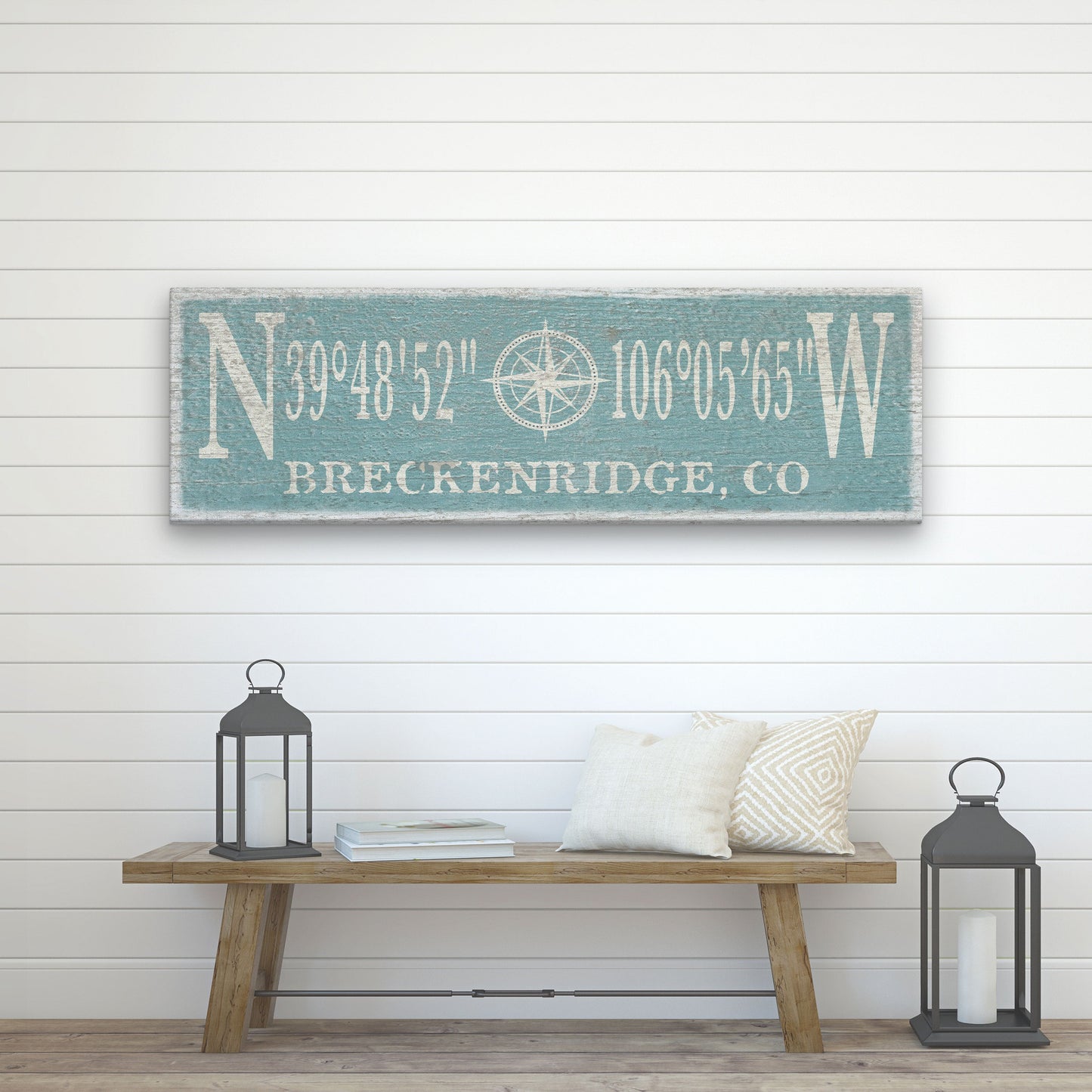 Compass Rose Canvas Sign