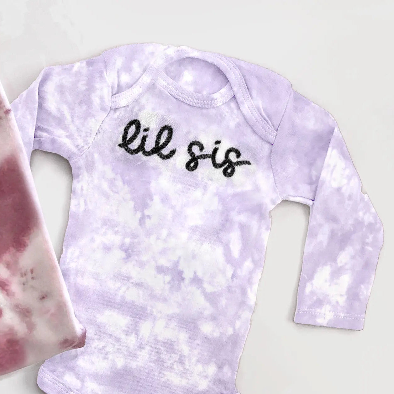 Custom Embroidered Tie-Dye Matching Sibling Outfits