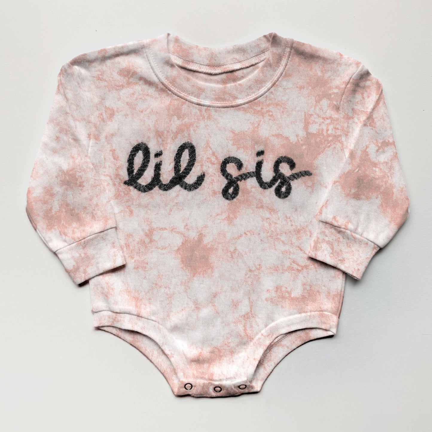 Custom Embroidered Tie-Dye Matching Sibling Outfits