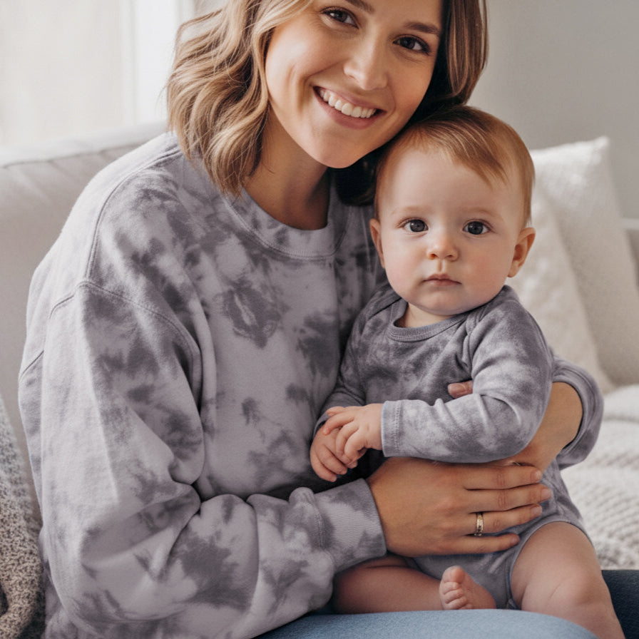 Matching Tie Dye Sweatshirt Set | Mom, Dad & Baby Outfits