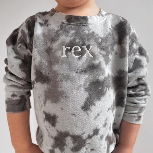 Personalized Tie-Dye Kids Sweatshirt With Name
