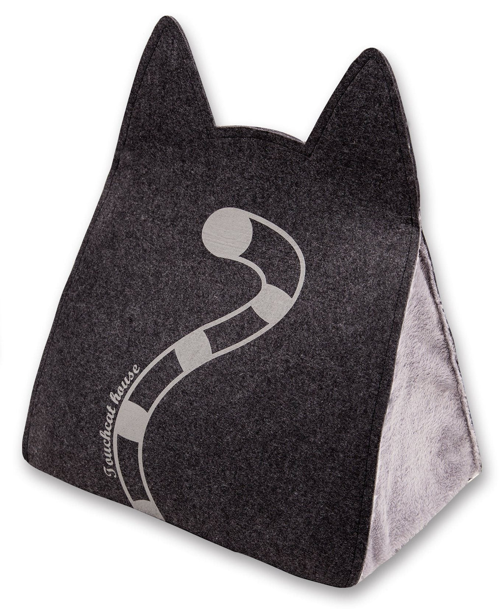 Touchcat ® 'Kitty Ears' Travel On-The-Go Folding Designer Fashion Pet Cat Bed House with Hanging Teaser Toy
