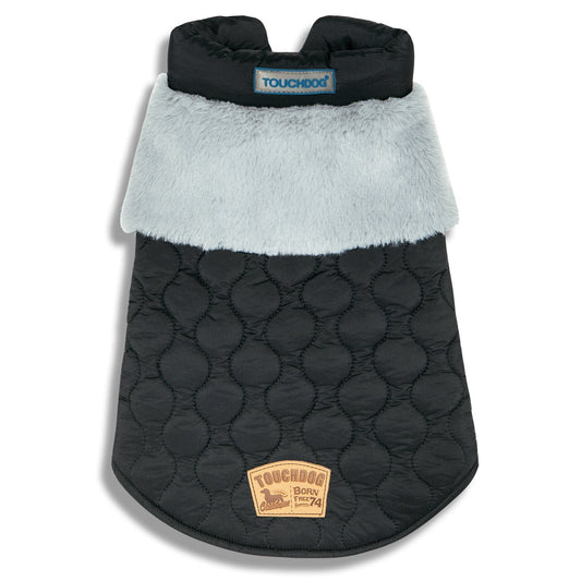 Touchdog 'Furrost-Bite' Fur and Fleece Designer Fashion Dog Jacket