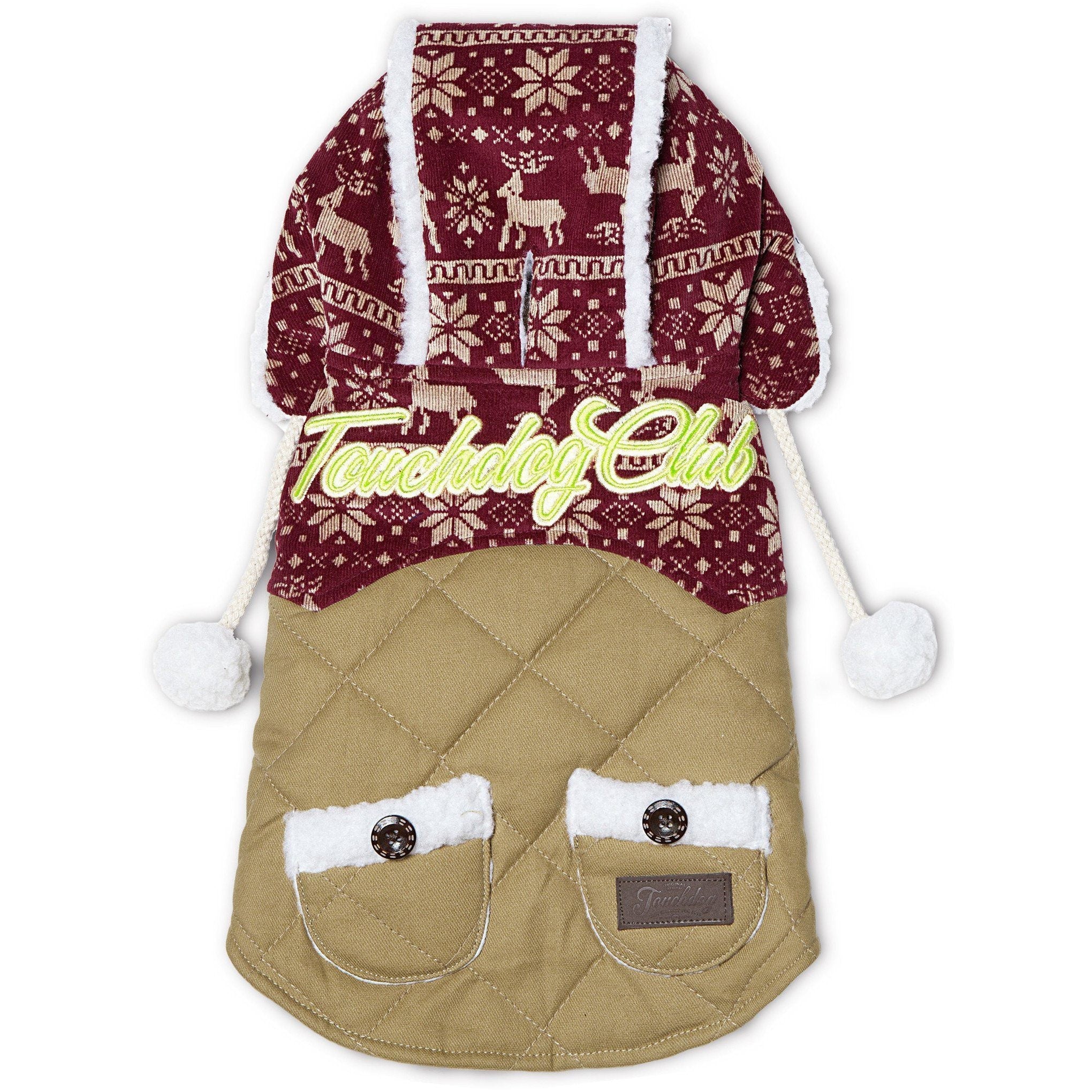 Touchdog ® 'Snowadayz' Pom Pom Hooded Fashion Dog Jacket