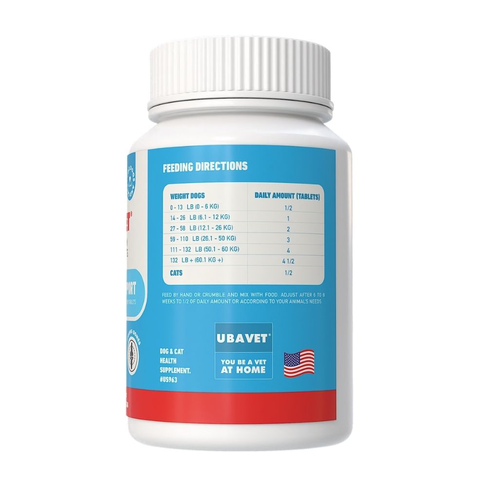 UBAVET Joint Support Advanced Joint Care Chewable Tablets for Dogs & Cats